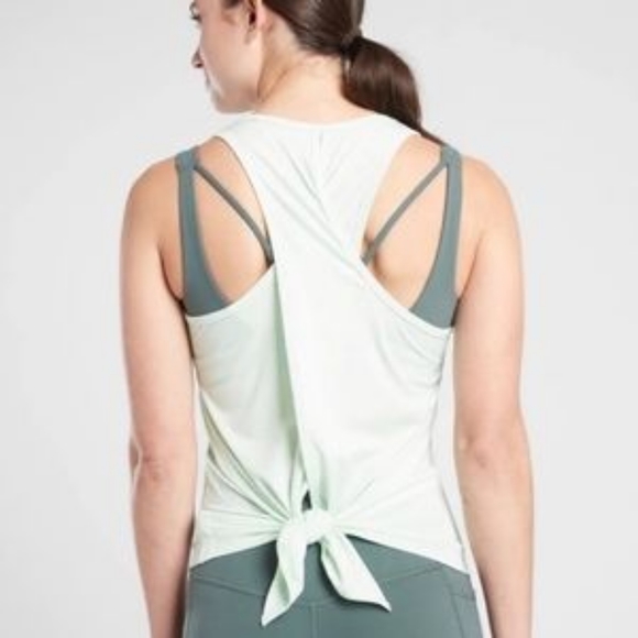 ATHLETA Essence Tie Back Tank In Mint Green XS. - Picture 2 of 8